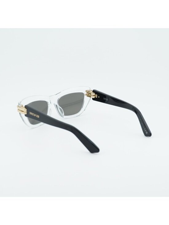 Dior CDIOR B2U 89A4 Women Sunglasses Transparent Cat Eye Frame, Silver Lenses main image 12